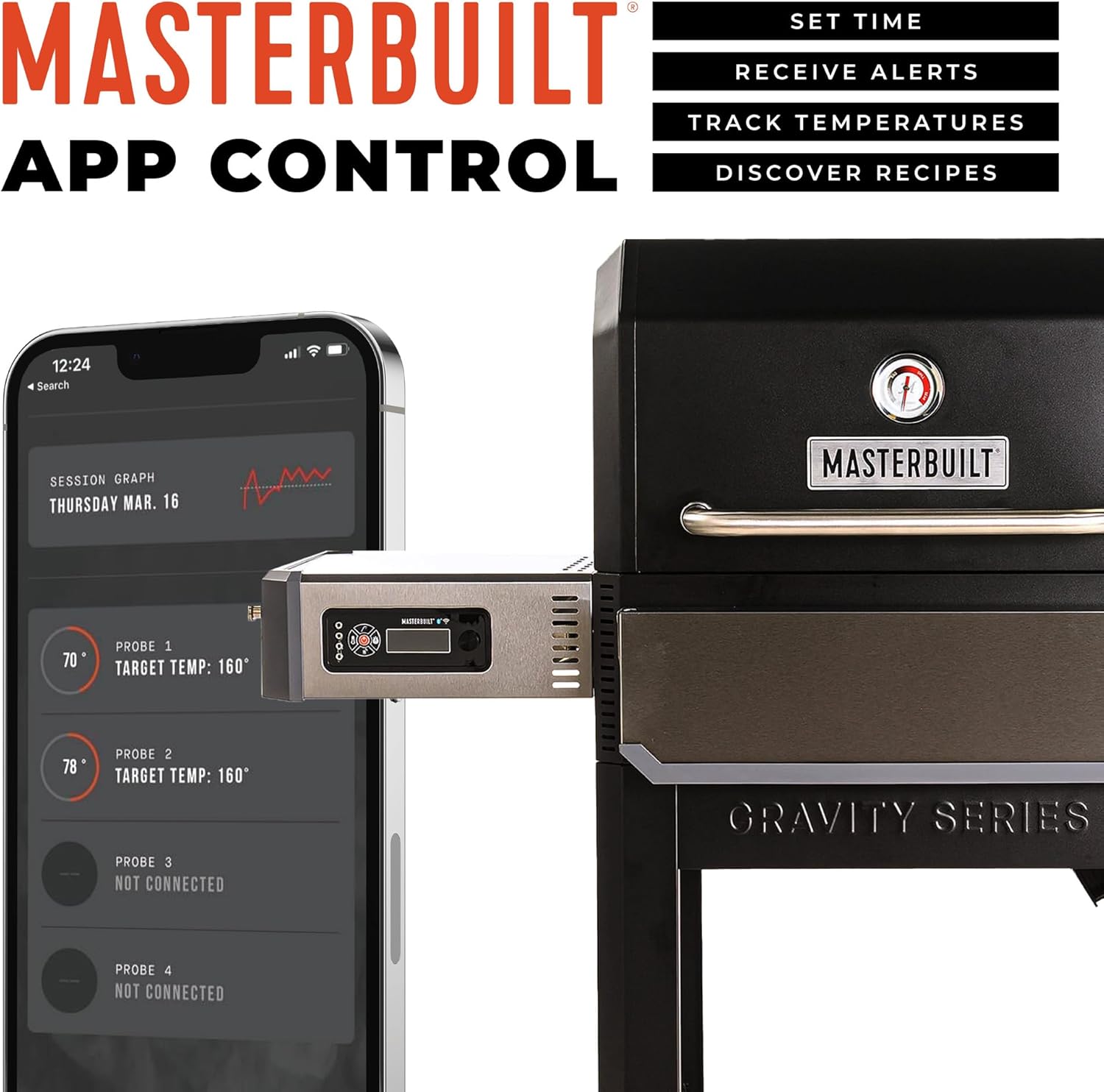 Masterbuilt Gravity Series 1050 - Parrilla y Ahumador Digital WiFi a Carbón - Parrilleros Aficionados