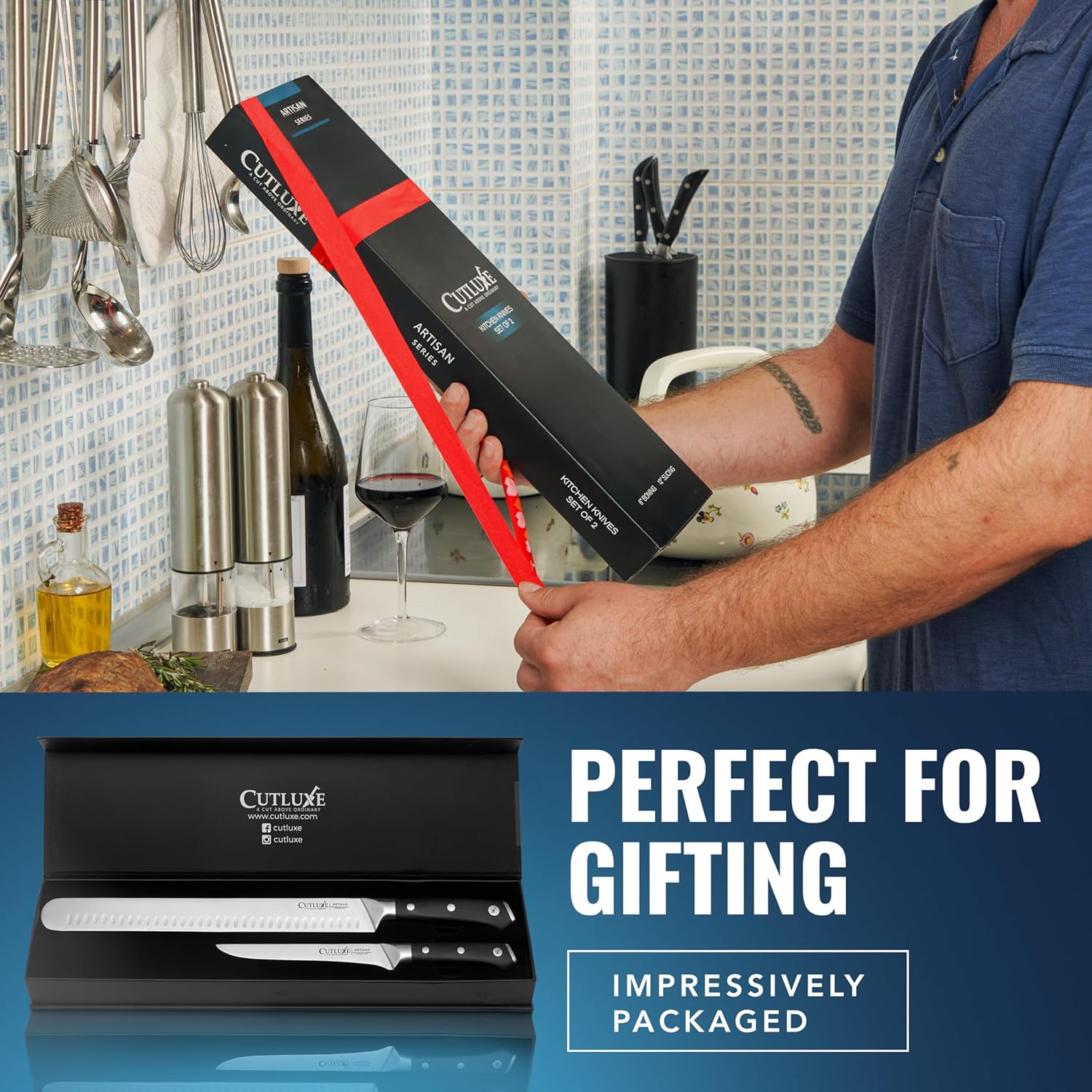 Hombre sostiene paquete de astillas de madera para ahumar, ideal para asados, parrilla y bbq