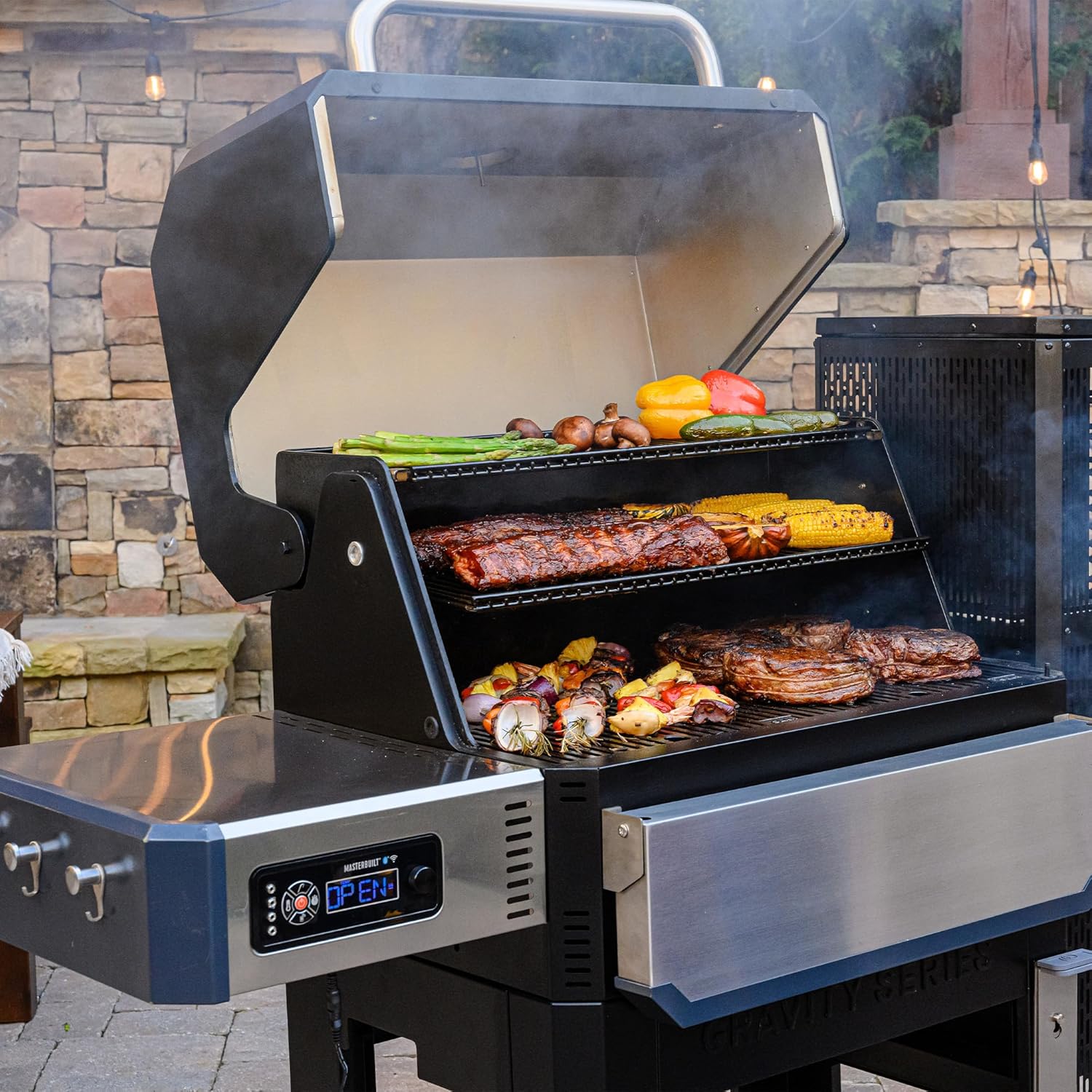 Masterbuilt Gravity Series 1050 - Parrilla y Ahumador Digital WiFi a Carbón - Parrilleros Aficionados