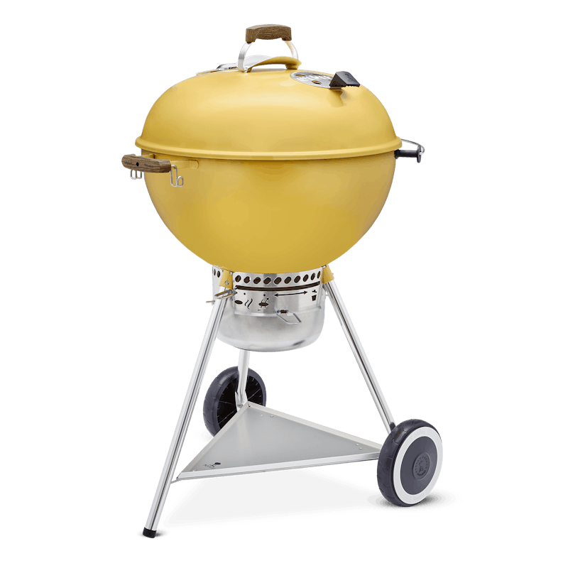 Asador De Carbón Kettle 70 Aniversario, 22" (Hot Rod Yellow)