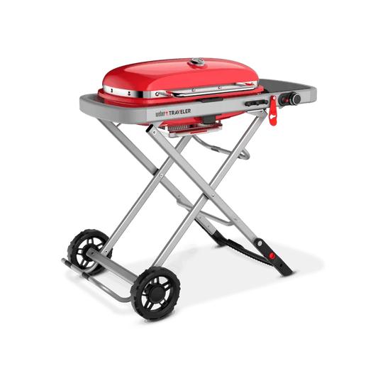 Asador Portátil De Gas Weber Traveler (Rojo)