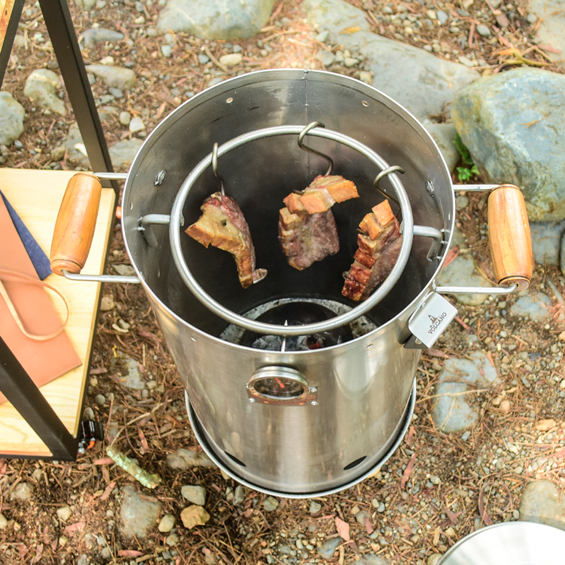 Chicharron en Barril Asador Pequeño Acero Inoxidable - Mercury