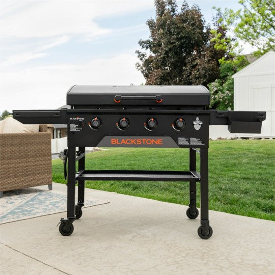 Parrilla Blackstone de gas con tapa, ideal para asados, parrilla y bbq en exteriores