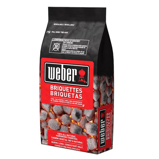 Paquete de briquetas de carbón vegetal ideal para asados, parrilla y ahumados.